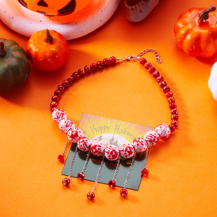Wholesale Funny Necklaces  Creative Pumpkin Ghost Pendant Clavicle Chain Necklace