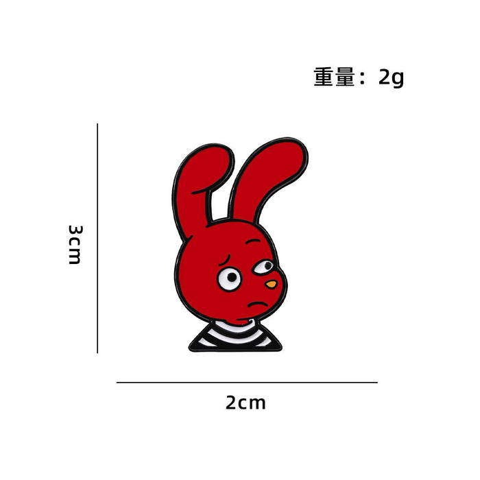 Wholesale Anime rabbit prison brooch animal peripheral versatile metal badge clothing bag accessories collar pin brooch