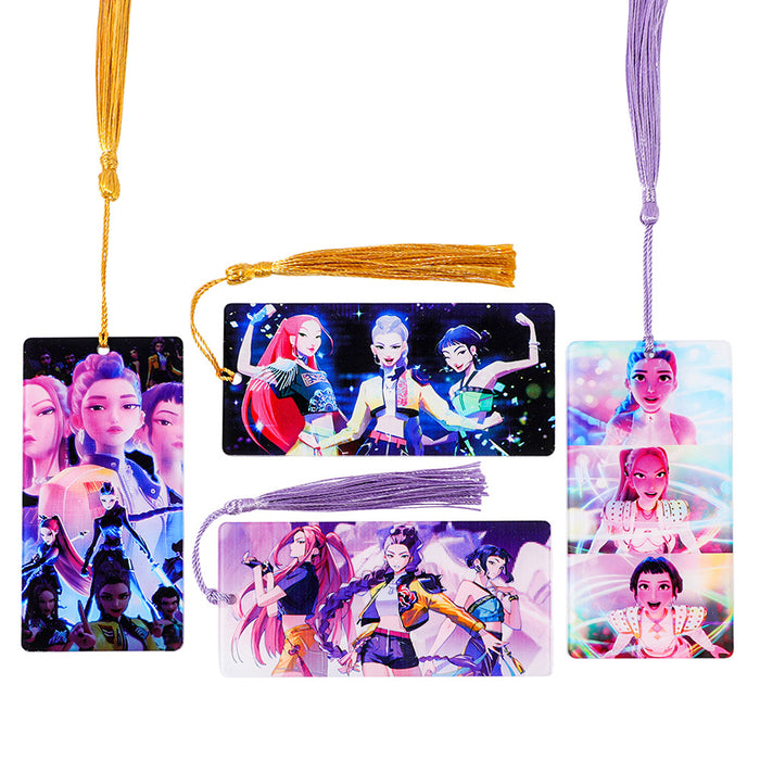 Wholesale Homemade Anime-Style Acrylic Tassel Bookmark