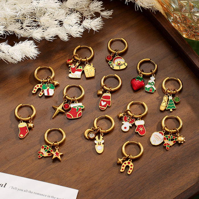 Wholesale Christmas-themed design earrings