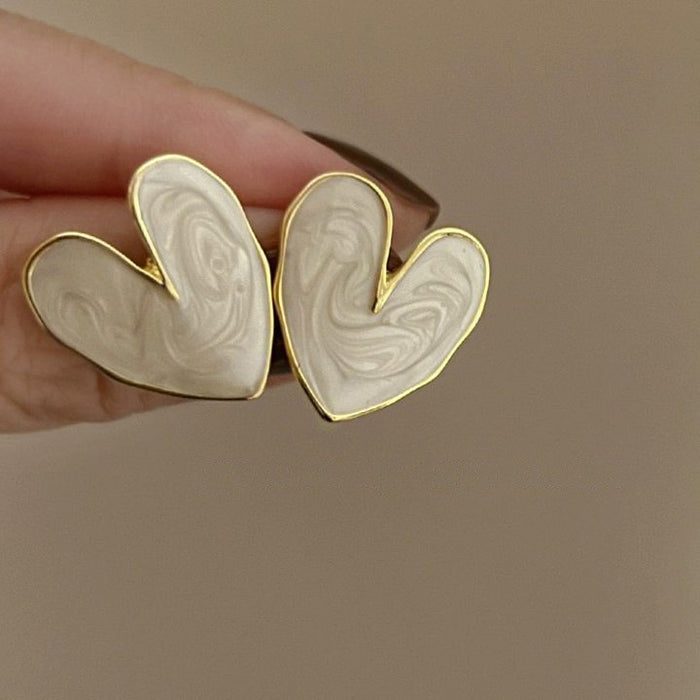 Wholesale Silver needle oil drop flower geometric earrings  summer new all-match earrings