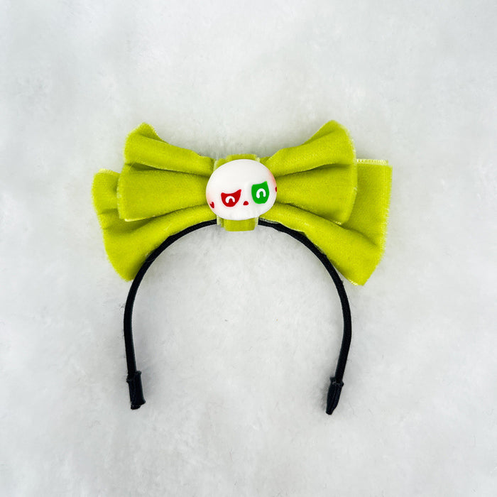 Wholesale Headband Vinyl Glue Doll Clothes Velvet Bow Hand-Painted Accessories