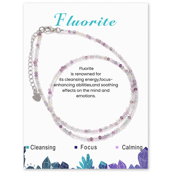 Wholesale Delicate beaded stone pendant necklace for brides collarbone length