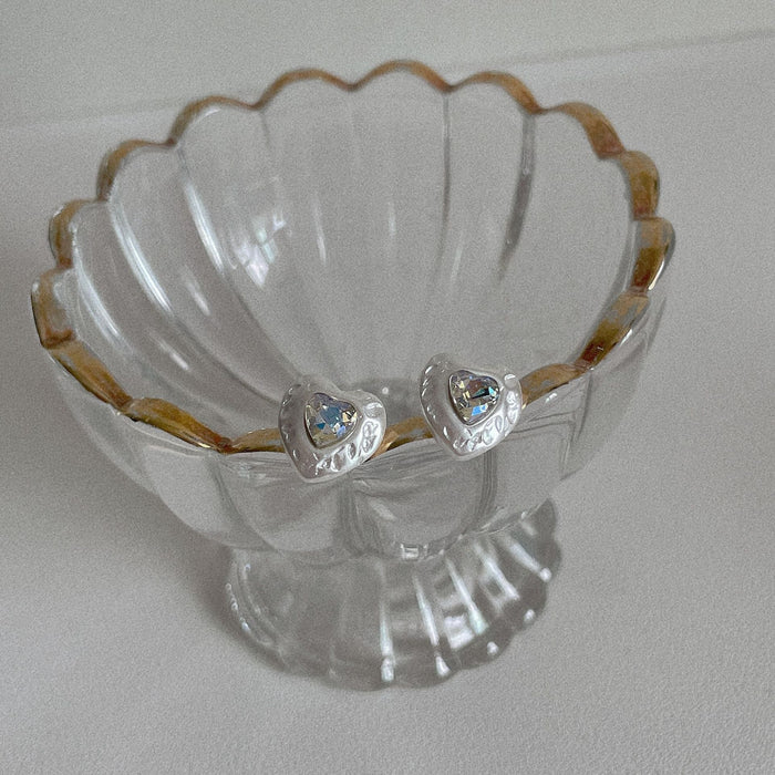 Wholesale Earrings Imitation Pearl Heart Diamond JDC-ES-Wenhua004