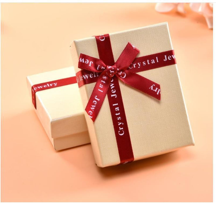 Wholesale Exquisite bow jewelry box, jewelry ring, necklace, earring packaging box, creative