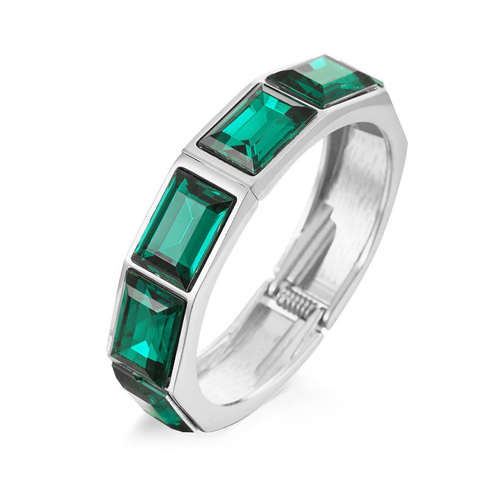 Wholesale Bracelet with high-end feel, alloy plated bracelet, fashionable opening bracelet, inlaid with jewelry bracelet