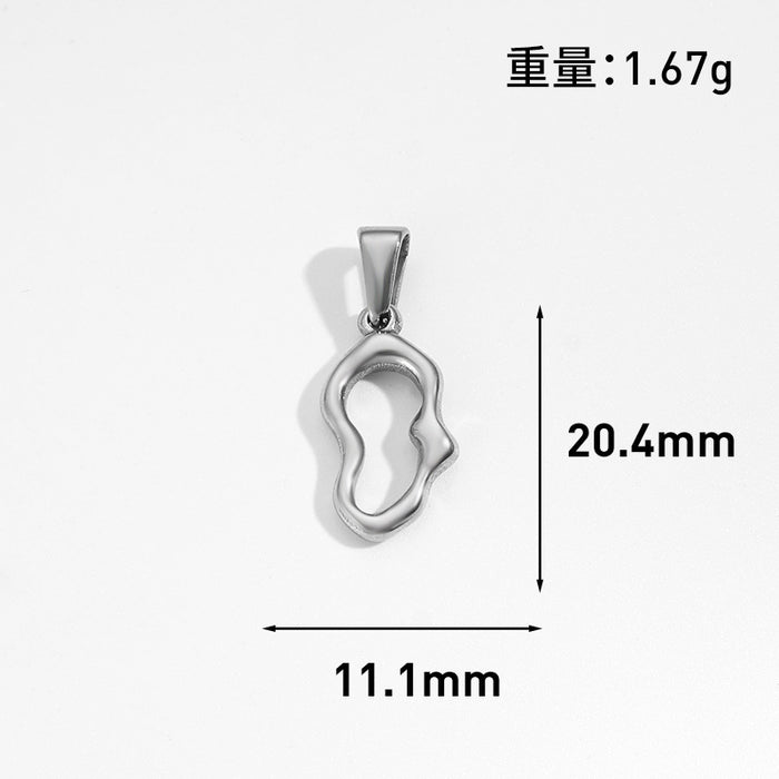 Wholesale 6pcs/set DIY Pendant Stainless Steel Plated 24K Gold Flower Heart  Geometric Jewelry Accessories