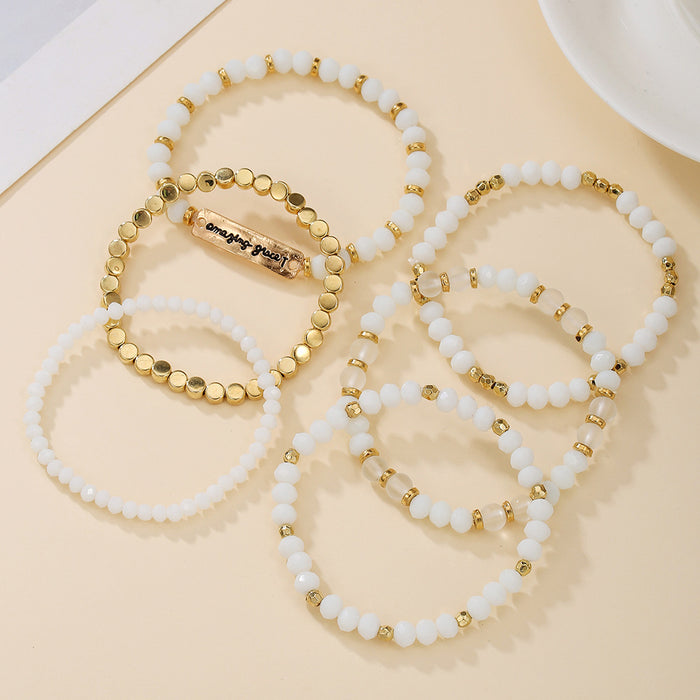Wholesale 6-piece set of accessories, bracelet set, temperament, acrylic bead, versatile and layered bracelet, bracelet decoration