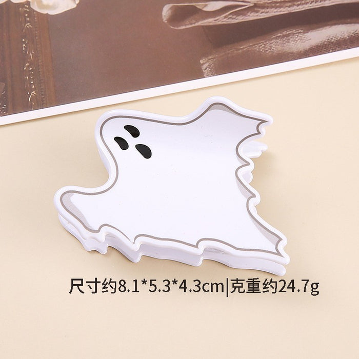 Wholesale Halloween imitation acetate  funny dark style shark clip personality creative pumpkin hairpin ghost clip