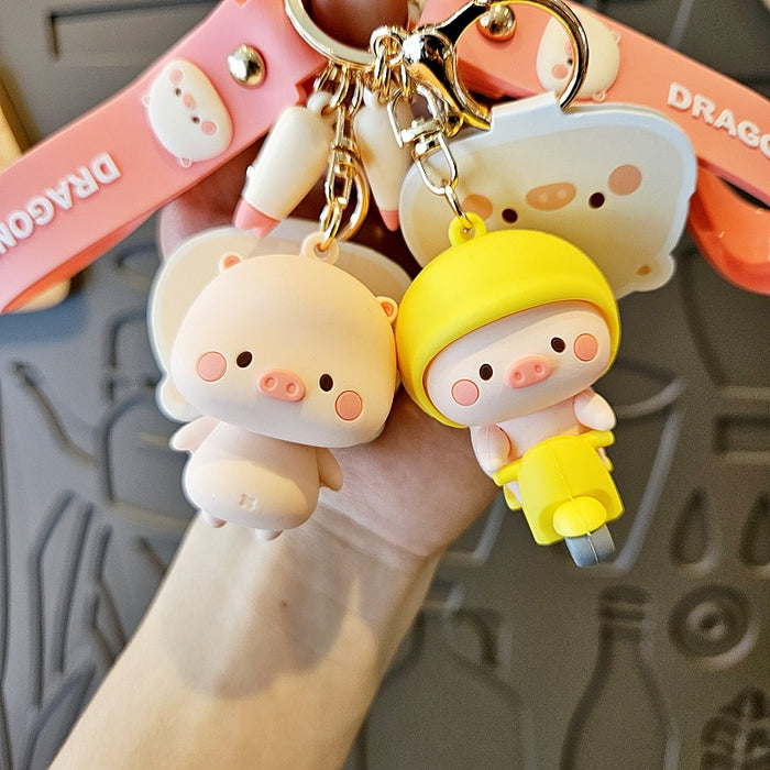 Wholesale Silicone Cartoon Doll Keychain JDC-KC-MingT196