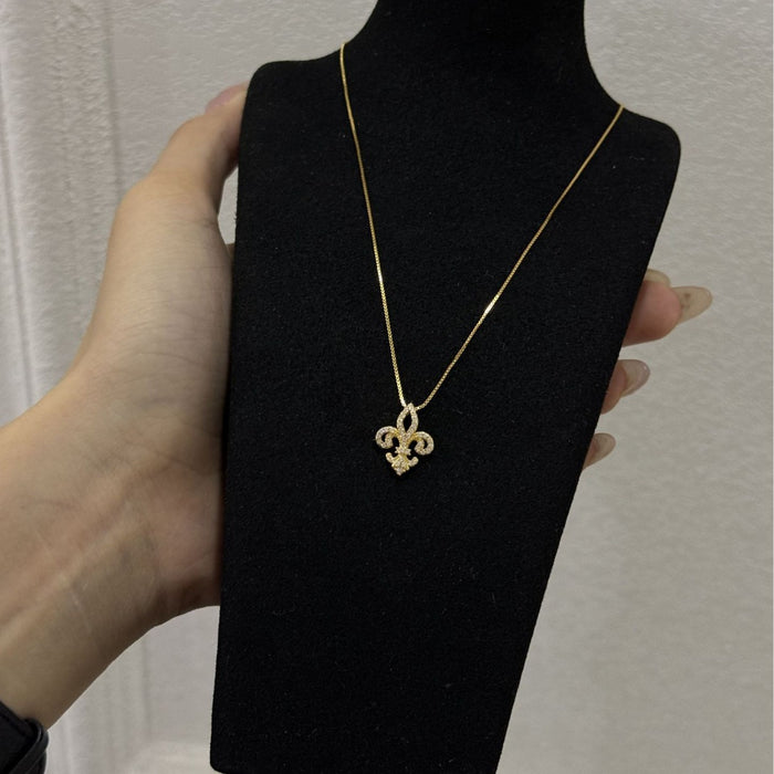 Wholesale Necklace Sterling Silver Necklace Gold Plated Clavicle Chain Niche Exquisite Diamond-encrusted