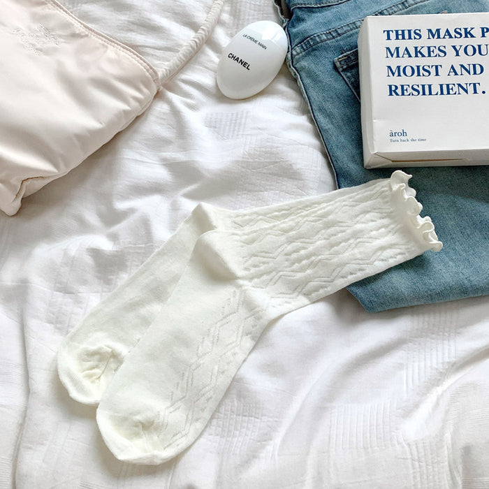 Wholesale Socks thin, mid tube mesh breathable stacking socks