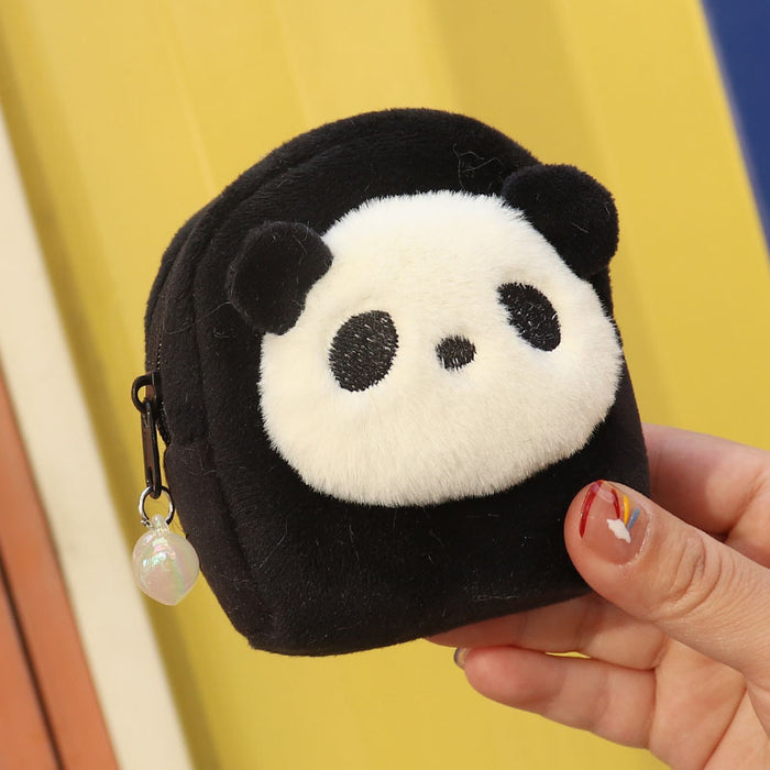 Wholesale Trendy Plush Panda Coin Purse Key Card Holder Storage Bag