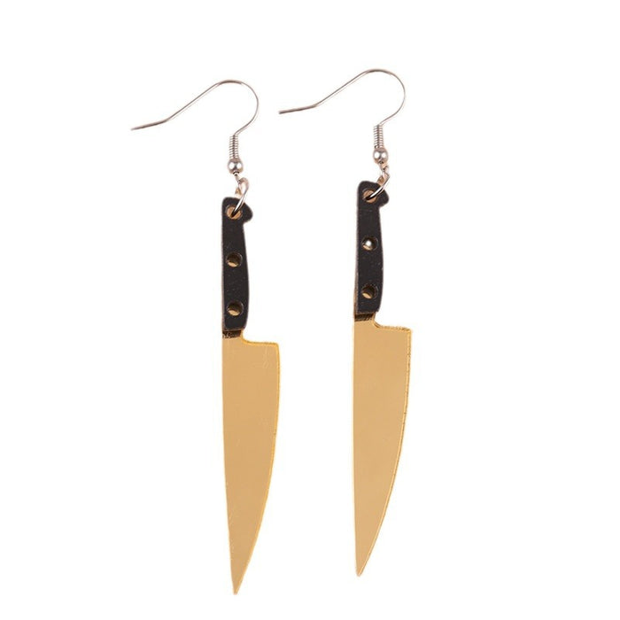 Wholesale  Acrylic Earrings Horror with Blood Mirror Dagger Chopper Axe Earrings Ear Accessories