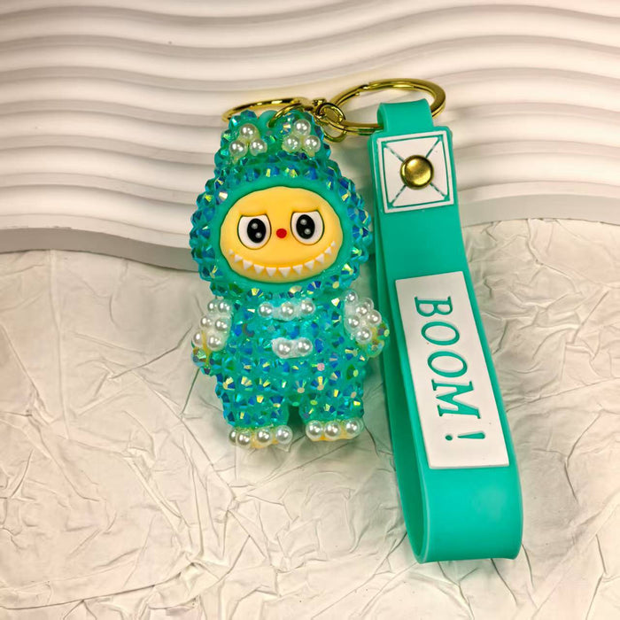 Wholesale Cute cross-dressing sitting pose backpack  keychain