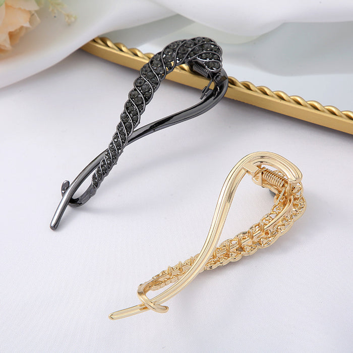 Wholesale diamond hair clip ladies alloy clip Joker headdress hair accessories