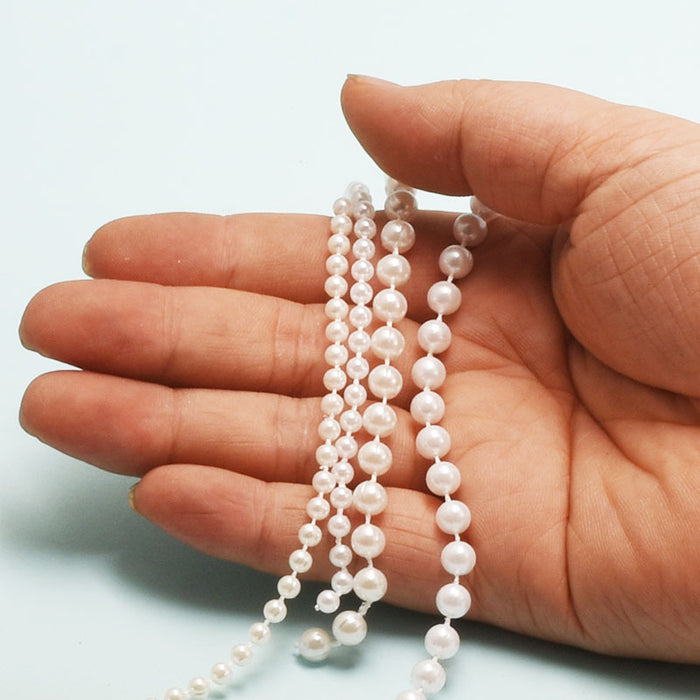 Wholesale White round beads handmade jewelry accessories headdress hair accessories material