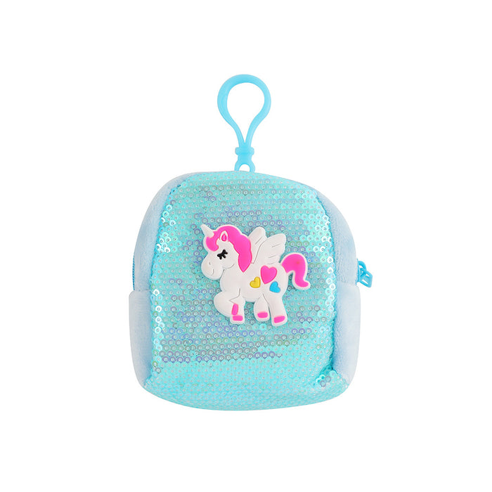 Wholesale Sequin Unicorn Coin Purse Children' s Cartoon Portable Coin Headset Storage Bag Cute Mini Bag