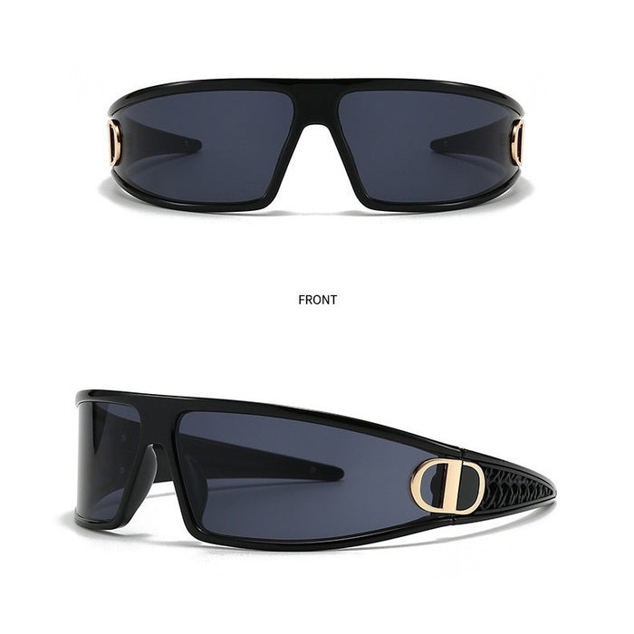 Wholesale New headband sunglasses with high-end feel, internet celebrity fashion, photo taking, concave design, sunglasses with anti purple thread