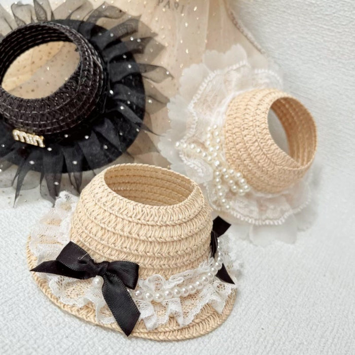 Wholesale Straw Hat Fairy Fluttering Ears Doll Hat Empty Top Hat