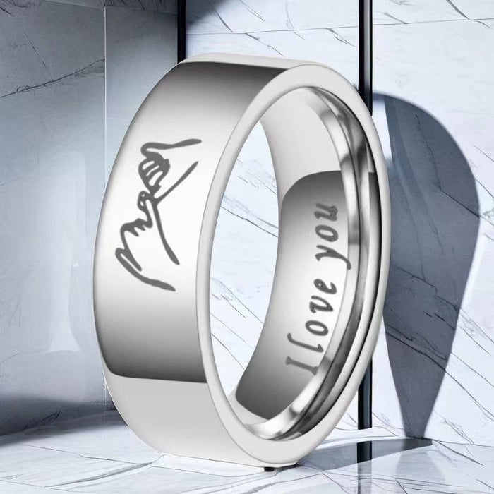 Wholesale Titanium Steel Couple Rings JDC-RS-Xinj008