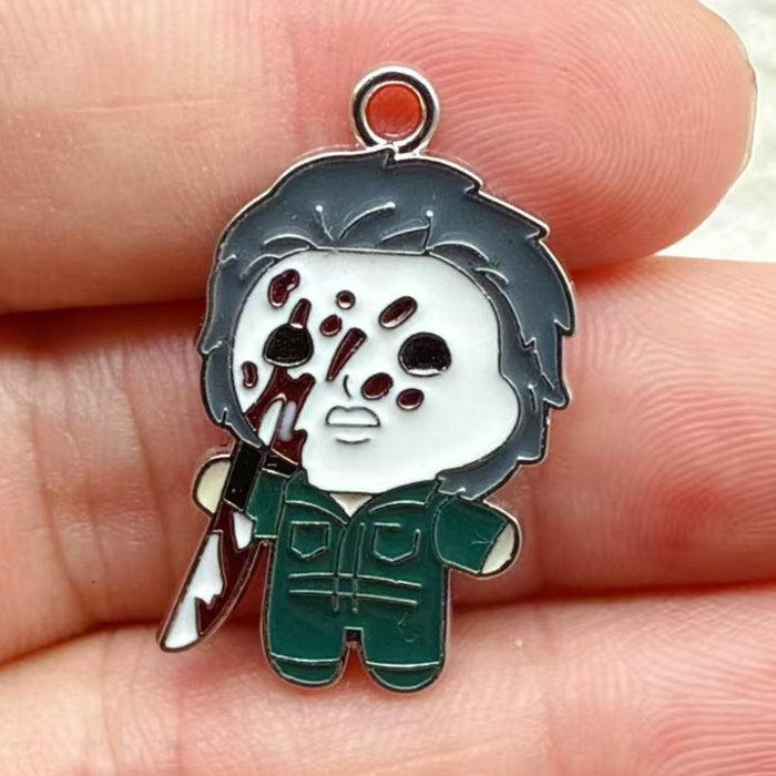 Wholesale 10pcs  Series Monster DIY Alloy Drip Pendant Keychain Earrings Bag Charm