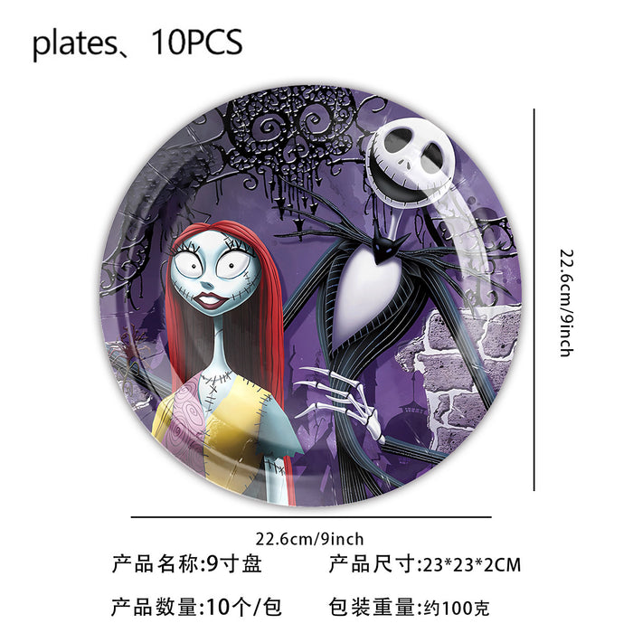 Wholesale  Horror Night theme party supplies cartoon dinner plates disposable tablecloths  party supplies