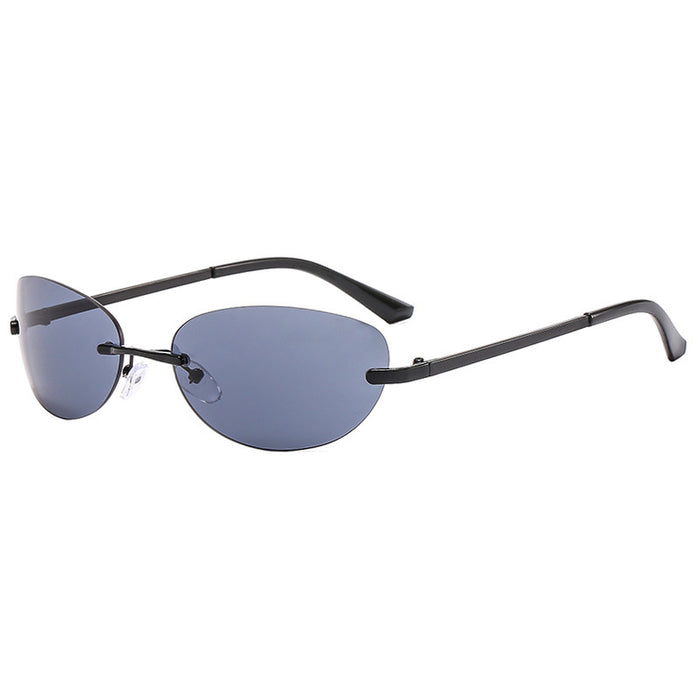 Wholesale Frameless oval sunglasses, new sunglasses with UV protection
