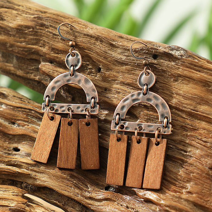 Wholesale Bohemian Tassel Long Dangle Earrings Set Mixed Material Jewelry Accessory Boutique Resale