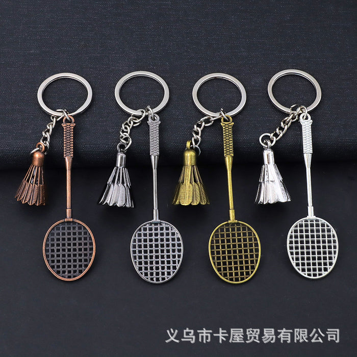 Wholesale Simulated Badminton Keychain Pendant Sports Souvenir Bag Pendant