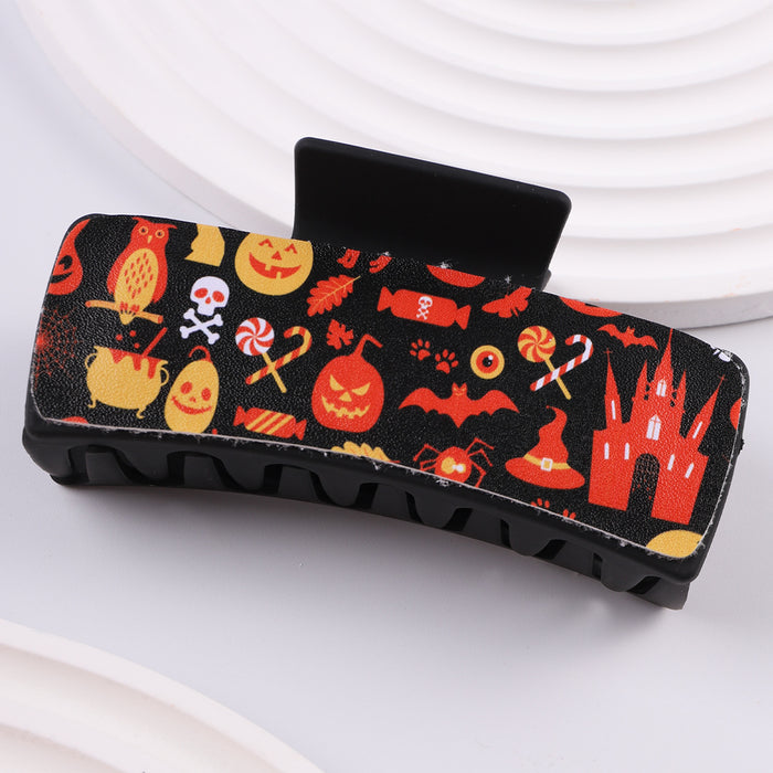 Wholesale Halloween PU Ghost Crow Pumpkin Hairpin JDC-HC-Fengp003