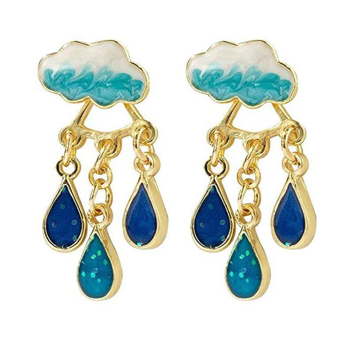 Wholesale New Cloud Earrings Fashion tassel Raindrop Women's Earpins