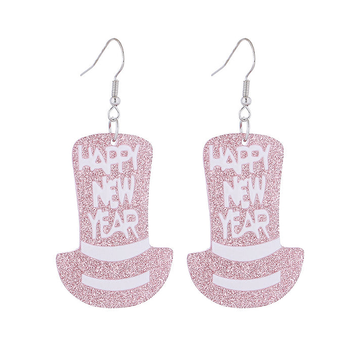 Wholesale Year' s Celebration New Year' s Eve Fireworks Sweet Glitter Acrylic Earrings