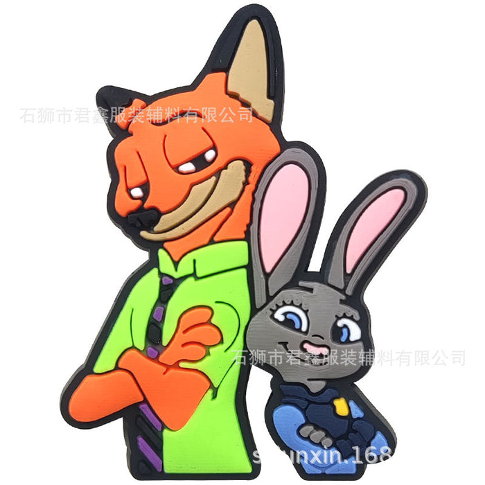 Wholesale  50pcs Hole shoe accessories cartoon detachable PVC soft rubber Shoes Charms