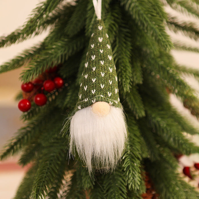 Wholesale Christmas Decorations Christmas Knitted Small Pendant Christmas Tree Faceless Old Man Doll Pendant Small Hanging