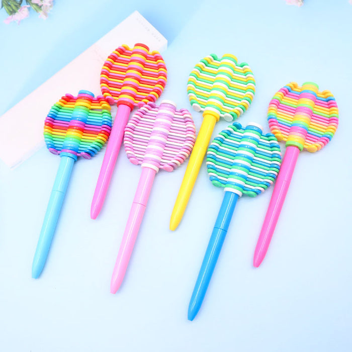 Wholesale Flower Petal Lollipop Tablets Plastic Bead Pen JDC-PN-ChenYu003