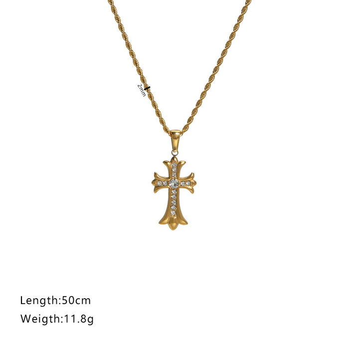 Wholesale Twisted-Chain Necklace with Cross Necklaces