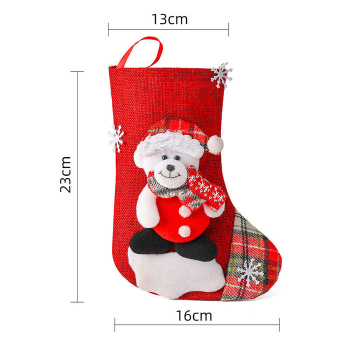 Wholesale Christmas Stockings Christmas Gift Bag Christmas Small Stockings Pendant Christmas Tree Hanging Ornament Bag