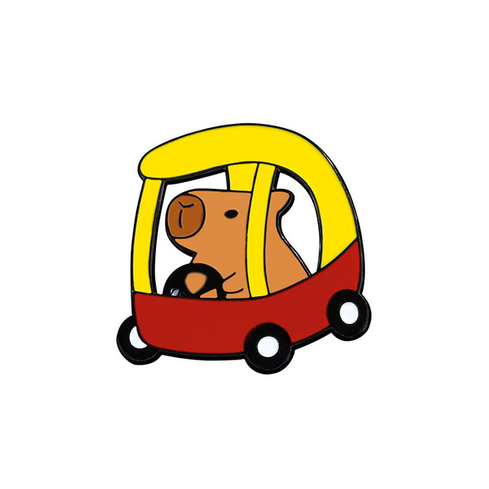 Wholesale Cute Animal Capybara Bag Casual Style Sweet Decorative Alloy Paint Badge