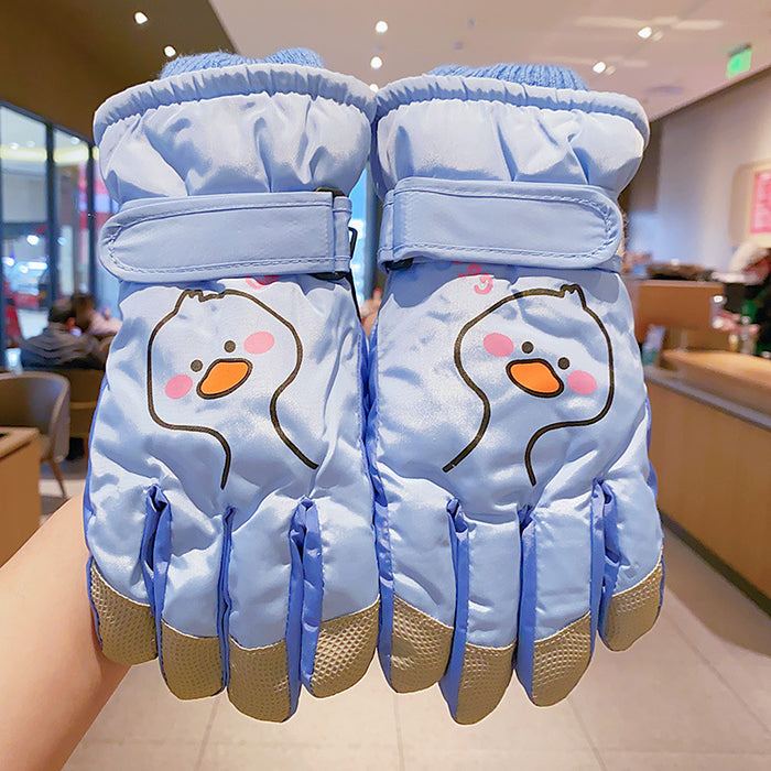 Wholesale Cartoon Windproof and Antifreeze Fleece-Lined Gloves