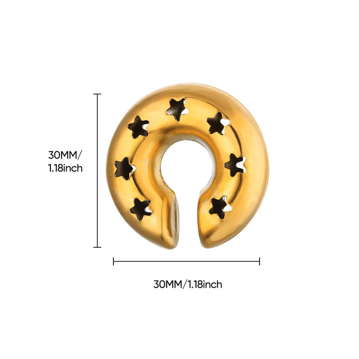 Wholesale Titanium Steel Star Earrings Studs Imitation Pearl High-End Niche Jewelry