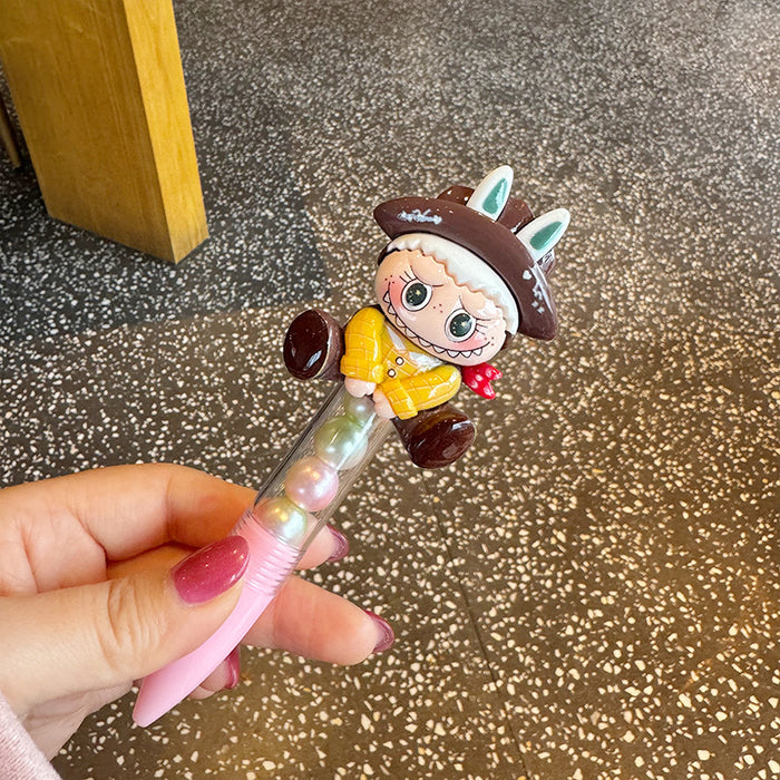 Wholesale Cartoon Cute Rabbit Press Girl' s Heart Gel Pen High Color Value Student Test Quick-drying Brush Ballpoint Pen