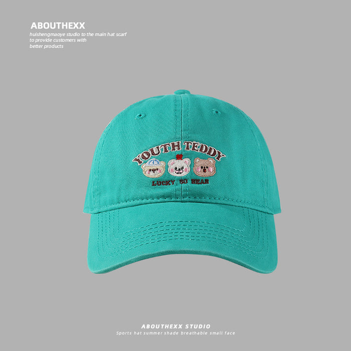 Wholesale Embroidered baseball cap, sweet and versatile, new wide brimmed duckbill cap for couples