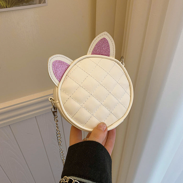 Wholesale Kitten Bag Embroidered Thread Girl Cute Shoulder Bag Sequin Mini Parent-child Small Round Bag Princess Bag JDC-SD-TMS008