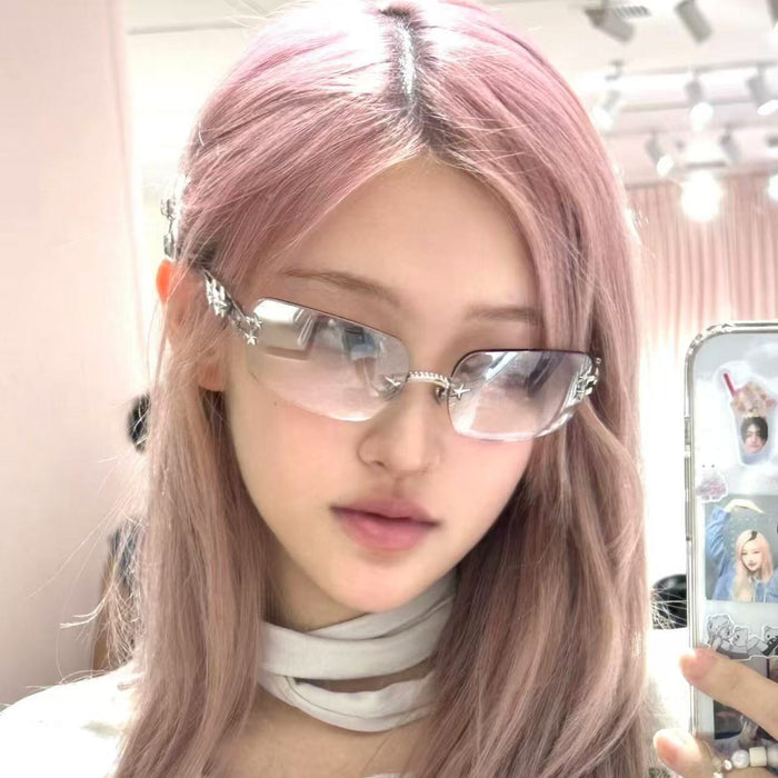 Wholesale Sunglasses without borders, high-end feeling, star rhinestone decoration, sunglasses