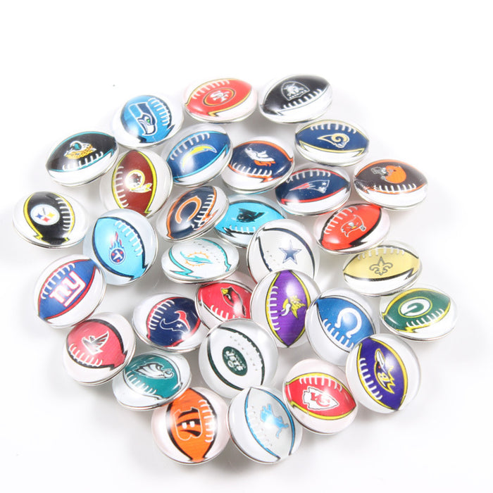 Wholesale Rugby Team 32 Mixed 18mm snap button