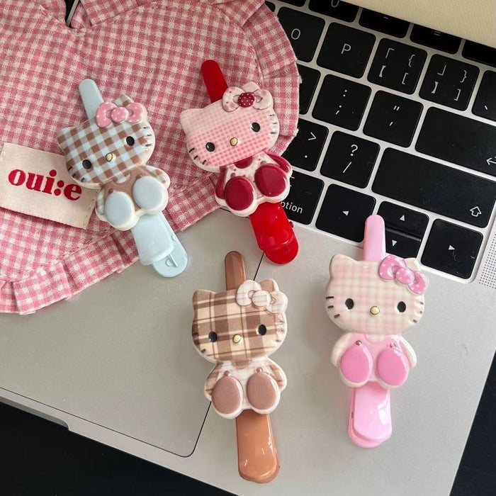 Wholesale Cartoon Plaid Cute Long Billed Duck Clip