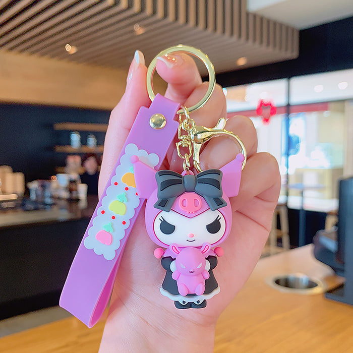 Wholesale Cute 3D Doll Silicone Keychain JDC-KC-MingT145