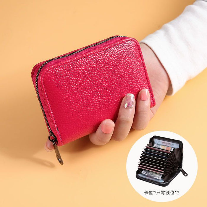 Wholesale Black PU Zip Card Case - Slim Multi-Slot Daily Matching Chic Fashion Accessory Gift for Women