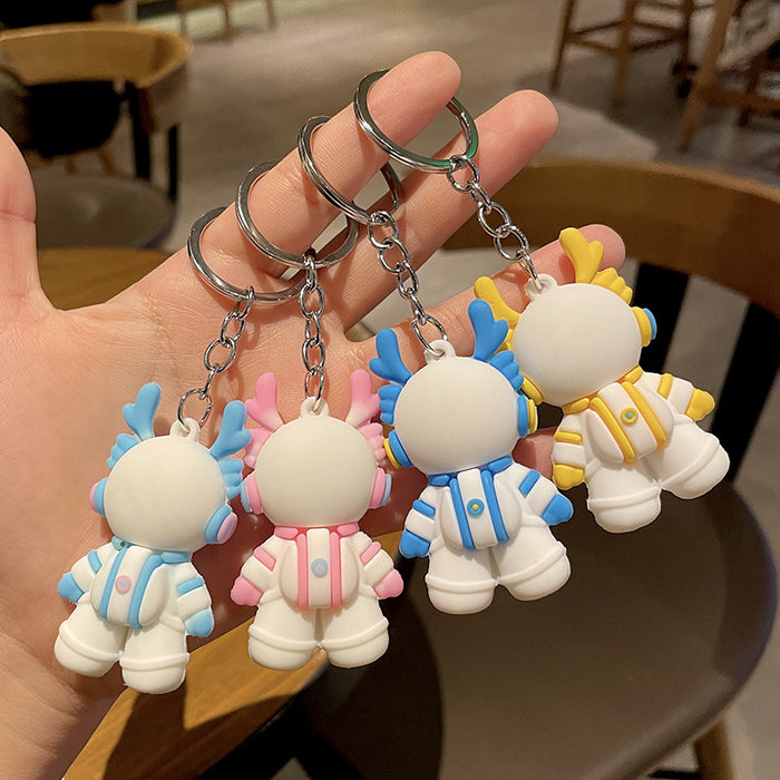 Wholesale Cartoon 3D PVC Graduation Keychain Zodiac Gift Key Pendant